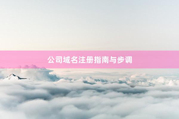 公司域名注册指南与步调